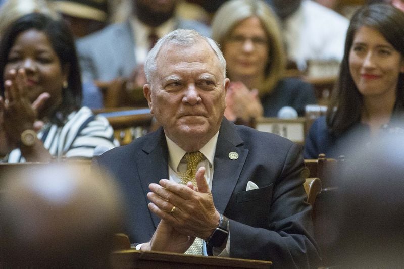 Georgia Gov. Nathan Deal participated Monday in an announcement that the state will soon open its third inland port, a $90 million facility on 104 acres, in Deal’s hometown of Gainesville. (ALYSSA POINTER/ALYSSA.POINTER@AJC.COM)(ALYSSA POINTER/ALYSSA.POINTER@AJC.COM)