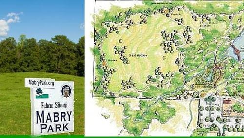 A $324,990 playground will be installed at the new Mabry Park, 4470 Wesley Chapel Road, Marietta. Courtesy of Friends of Mabry Park
