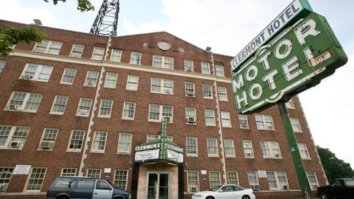 A file image of the The Clermont Hotel and Lounge on Ponce de Leon Avenue from 2009. Developers are planning to reopen the hotel in March as a 94-room boutique hotel. The famed strip club in the hotel’s basement reopened in September. AJC File Photo