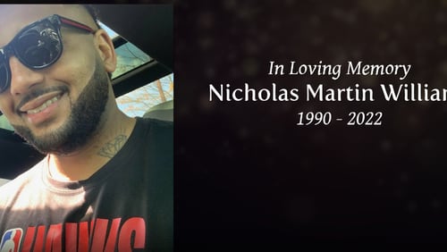 Nicholas Williams, 32, was found dead in December 2022, his body burned beyond recognition, Atlanta police said. Investigators later determined his cause of death was a gunshot wound.