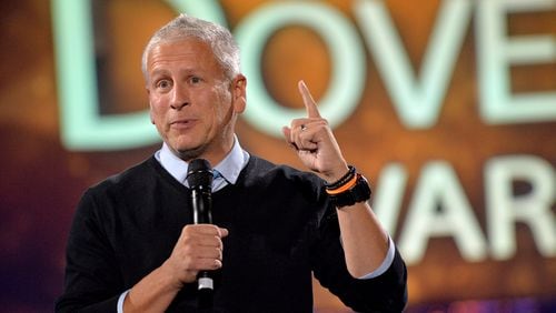 Pastor Louie Giglio spoke at the 44th Annual GMA Dove Awards several years ago in Nashville. He will discuss and sign copies of his new book in Atlanta this week. (Photo by Rick Diamond/Getty Images for Gospel Music Association)
