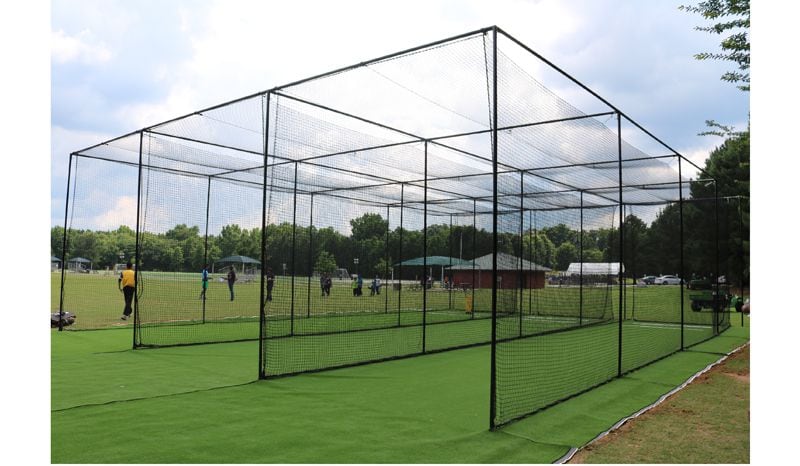 Cricket batting cages, said to be a first in the southeastern U.S., are available for play at Shakerag Park in Johns Creek. CITY OF JOHNS CREEK