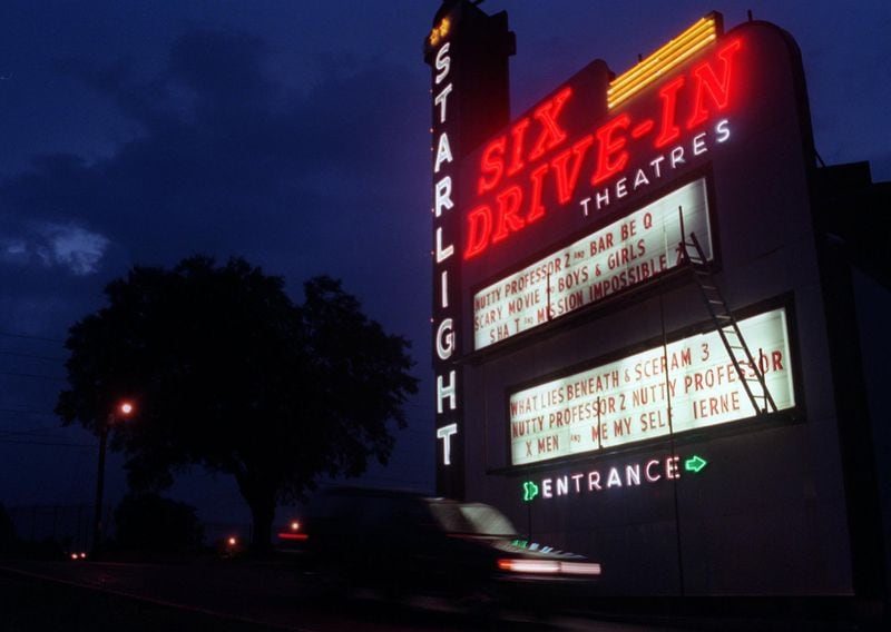 Opened in 1949, Starlight Drive-in is the only dedicated drive-in theater in metro Atlanta. AJC File