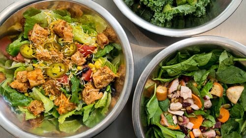 Salata’s build-your-own salads let you choose proteins, veggies and dressings.