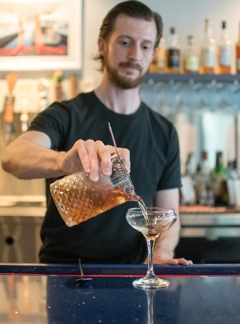 A Manhattan is one of the familiar cocktails you’ll find at Whiskey Bird. CONTRIBUTED BY HENRI HOLLIS