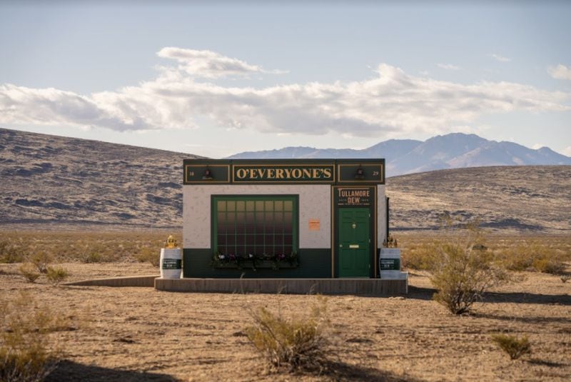 Tullamore D.E.W.'s exclusive, socially distanced pub is located in the Mojave Desert. Courtesy of Tullamore D.E.W.