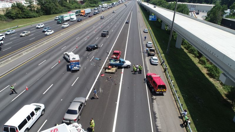 Ricky Bradford died Sunday, 11 days after this July 31 crash at the Canton Road Connector’s entrance ramp to I-75 South.