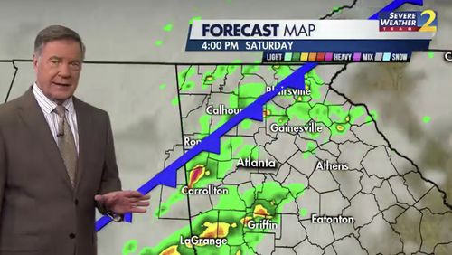 Channel 2 Action News chief meteorologist Glenn Burns says to expect rain Saturday.