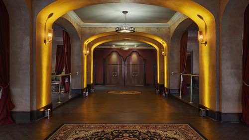 The remodeled foyer at the Buckhead Theatre. The venue recently completed a $7 million renovation, which includes new flooring, bars, expanded space and a lounge.