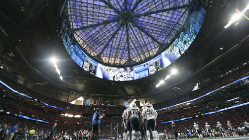The roof of Mercedes-Benz Stadium in Atlanta, before the New England Patriots and Los Angeles Rams played in Super Bowl LIII, Feb. 3, 2019, in Atlanta.