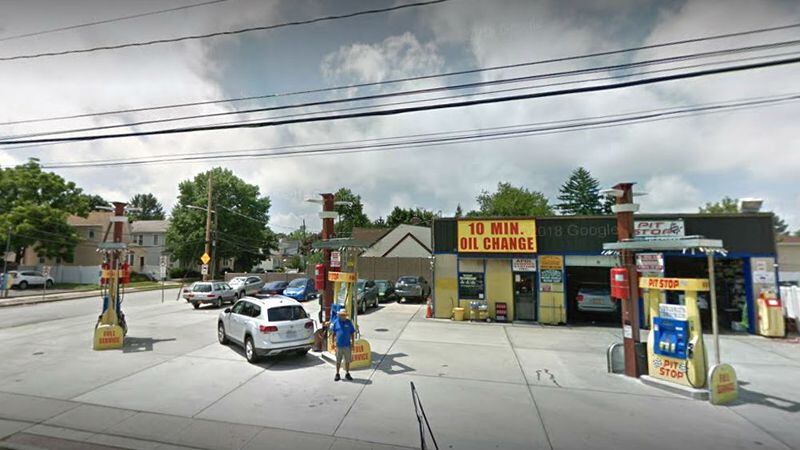 The Pit Stop Repair Shop in Baldwin, New York, is pictured in an August 2018 Street View image. The auto shop and gas station was the scene of a Jan. 14, 2019, hit-and-run that killed the manager, Cemal “John” Dagdeviren, 59, of Levittown. Joshua E. Roston, 33, is accused of running over Dagdeviren when the gas station manager confronted him over his failure to pay for $22 worth of gas. Roston, of Baldwin, faces a charge of vehicular homicide.