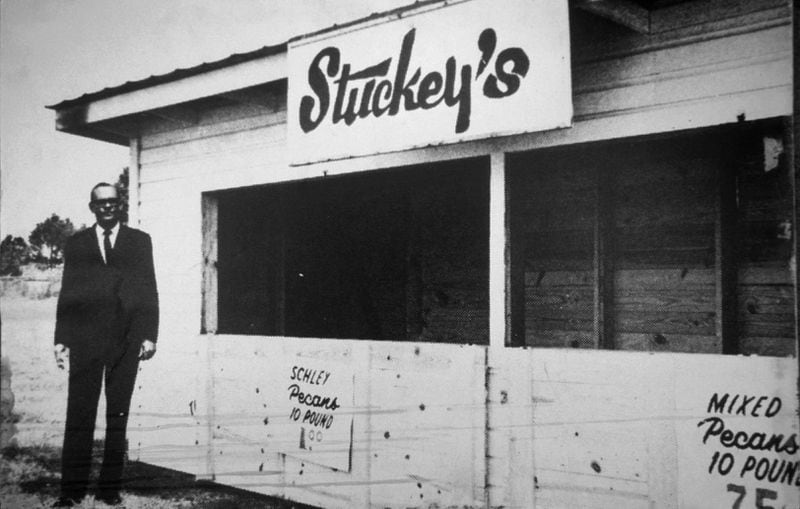 W.S. Stuckey, Sr, Stephanie Stuckey's grandfather and Stuckey's founder at the original pecan shed that started it all circa 1950s. Courtesy of Stuckey's Corp.
