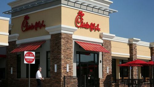 A Marietta Chick-fil-A is temporarily closed “due to COVID-19.”