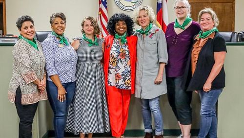The all-female leadership of the city of Pine Lake, where the City Council essentially decriminalized abortion.