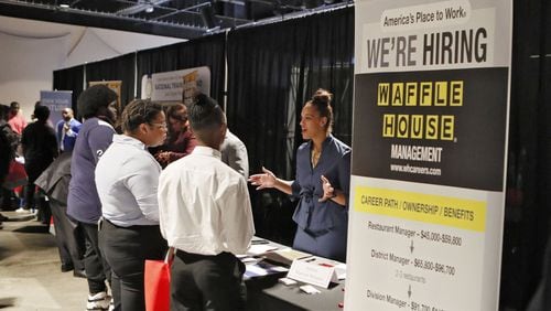 Veterans and military spouses looking for work in Atlanta can do so at an upcoming job fair next month. Bob Andres / robert.andres@ajc.com