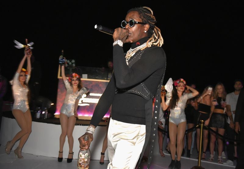 Rapper Young Thug performs at L'Eden by Perrier-Jouët on Dec. 6, 2018 in Miami Beach, Florida.  (Andrew Toth/Getty Images/TNS)
