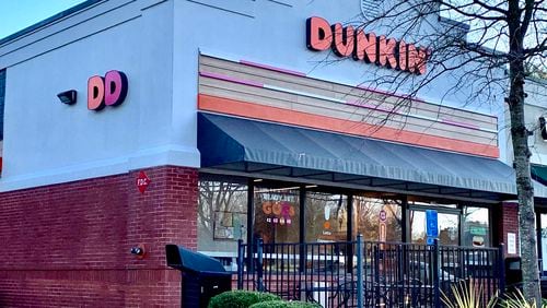 Dunkin’ on Old Milton Parkway in Alpharetta will giveaway free coffee for one year to the first 150 customers. Photo courtesy Jessica Schmidt.