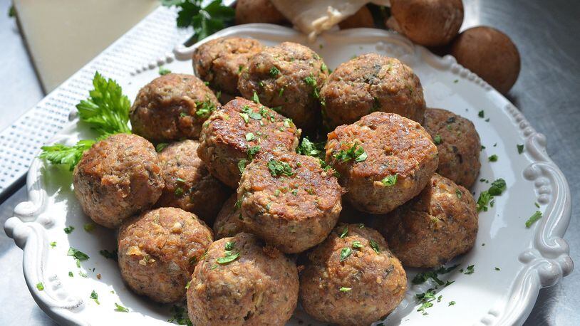 Craig Richards, executive chef at St. Cecilia in Buckhead, gave us this recipe for meatballs made with ground pork, ground beef and mushrooms. His top choice for shrooms is porcinis, but you can make these with any kind of mushrooms, from portobellos to king trumpets. While delicious served with a traditional red sauce, they are plump and juicy enough to be popped solo, as a starter or snack. (Photo by Chris Hunt/Special. Styling by Wendell Brock)