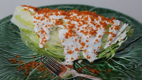 A wedge of salad with blue cheese dressing and riplets. (J.B. Forbes/St. Louis Post-Dispatch/TNS)