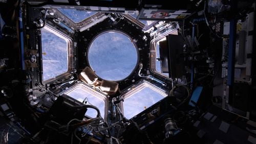 A view of the Cupola on the International Space Station. (NASA/IMAX)