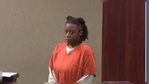 Sadai Higgenbotham appeared in court Tuesday for a probable cause hearing in her 10-month-old daughter's death. (Credit: Channel 2 Action News)