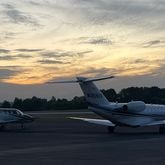 These airplanes parked on the tarmac at Daniel Field on Sunday night before the Masters represent the calm before the storm. By the time the tournament ends on Sunday, April 14, hundreds of planes and gets will have took off and landed at two Augusta airports and three others nearby. (Photo by Chip Towers/ctowers@ajc.com)
