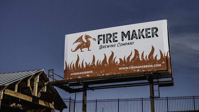A Fire Maker billboard is outside the brewery on Chattahoochee Avenue. CONTRIBUTED BY FIRE MAKER BREWING CO.
