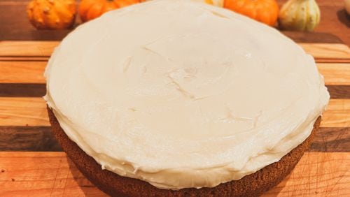 Torta di zucca is an Italian fall cake that highlights the delicate, natural sweetness of pumpkin. The cream cheese frosting adds a richness to the cake. (Courtesy of Nicole Lewis)