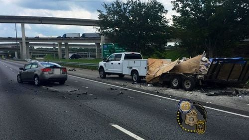 The interstate was shut down as authorities responded to the crash Thursday afternoon.
