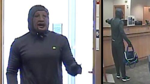 Here's a look at the man Cobb police say tried to rob the PNC bank at 3155 Cobb Parkway on Feb. 27, 2017.