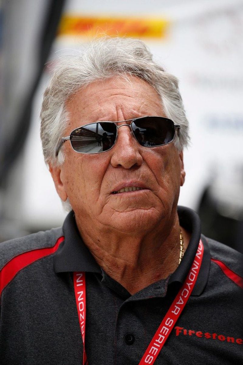 Mario Andretti gives rides at the Brickyard to fans in a two-seat racecar. (File)