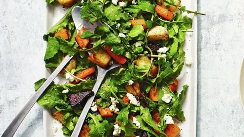 Elizabeth Heiskell says she came up with Winter Salad “because I was so sad that summer had come to an end. I was craving a panzanella salad in the worst way but refused to make it with winter’s mealy, watery tomatoes.” CONTRIBUTED BY ALISON MIKSCH