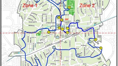 Zone one is the northwest sector of Decatur, the first area to see construction the city’s new fiber optic network. Full construction in all four zones is expected to take 12 to 14 months. Courtesy City of Decatur