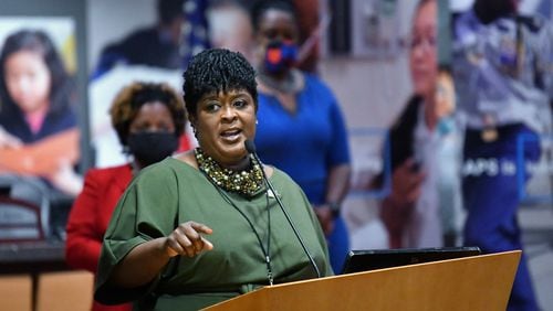 Atlanta Public Schools Superintendent Lisa Herring presented a plan to the school board Monday to lease 40,000 computers for students. Hyosub Shin / AJC FILE PHOTO
