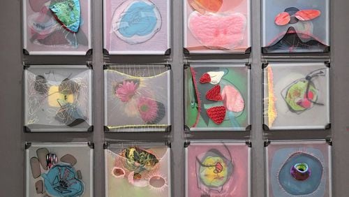 Leisa Rich, an Atlanta fiber sculptor, artist and educator, encourages viewers to touch and rearrange her popular mixed-media panels.