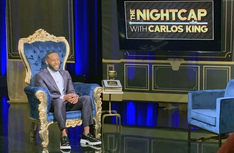 Carlos King leads a new talk show on OWN called "Nightcap with Carlos King," shot at Georgia Public Broadcasting. RODNEY HO/rho@ajc.com