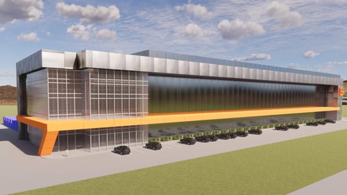 This is a rendering of DataBank's planned ATL5 data center in Douglas County.