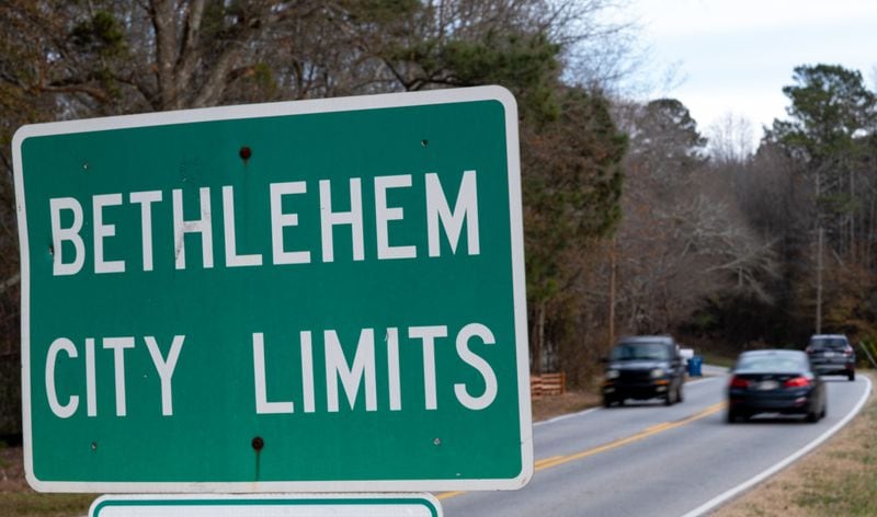 A sign welcomes people to the tiny Bartow County town of Bethlehem on Wednesday, Dec. 23, 2020.  (Photo: Ben Gray for The Atlanta Journal-Constitution)