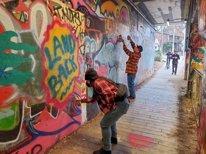 The Krog Street tunnel still attracts tourists and aspiring graffiti writers.
