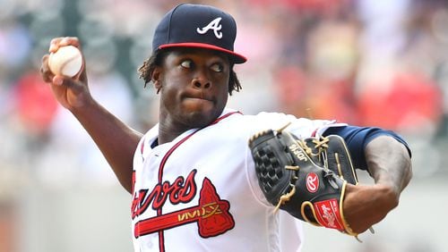 Braves' Touki Toussaint struck out 6 in 4-2/3 innings against the Boston Red Sox Monday, Sept. 3, 2018, at SunTrust Park in Atlanta.