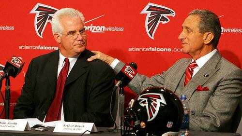 Arthur Black (right), when hiring head coach Mike Smith. File photo
