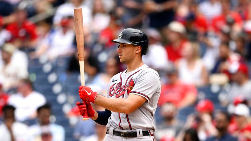 Teams won't be able to shift their defense substantially against Braves hitter Matt Olson next season. (AP Photo/Nick Wass)