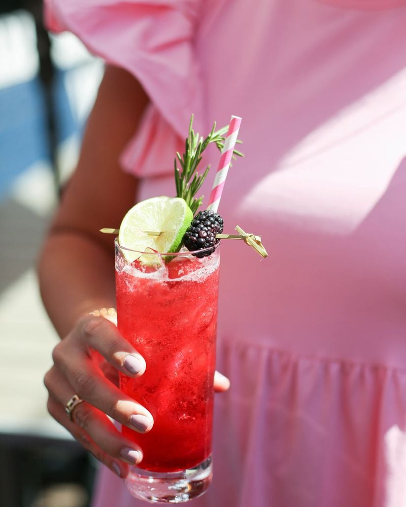 The refreshing Buckhead Betty is made with blackberry puree, elderflower liqueur, vodka and sparkling wine. Courtesy of the Big Ketch