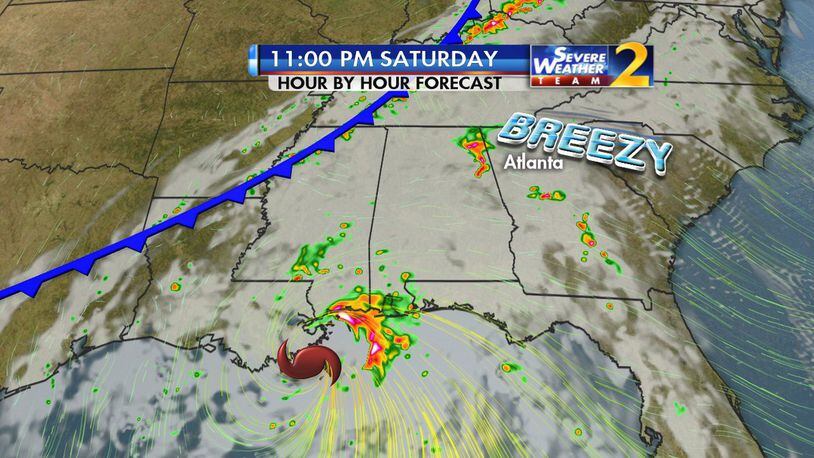 Hurricane Nate is expected to make landfall Saturday night or early Sunday.