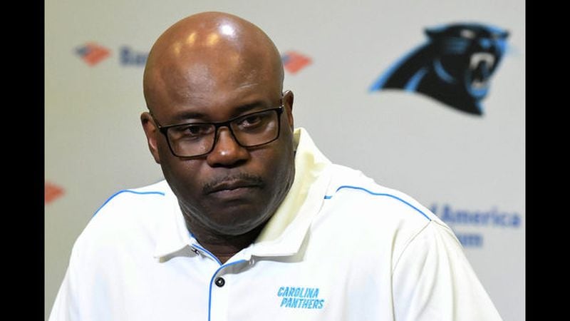 <p>
              Carolina Panthers' Perry Fewell is shown  during his first press conference as the NFL football team's interim head coach, at Bank of America Stadium in Charlotte, N.C., Wednesday, Dec. 4, 2019. Ron Rivera was fired as head coach on Tuesday. (David T. Foster III/The Charlotte Observer via AP)
            </p> <p>
              El quarterback de las Panteras de Carolina Cam Newton sale del campo tras la derrota 20-14 ante los Buccaneers de Tampa Bay en el duelo de la semana dos del 13 de septiembre del 2019. (AP Photo/Mike McCarn, File)
            </p> <p>
              Atlanta Falcons quarterback Matt Ryan (2) leaves the field during the second half of an NFL football game against the New Orleans Saints, Thursday, Nov. 28, 2019, in Atlanta. The New Orleans Saints won 26-18. (AP Photo/John Bazemore)
            </p> <p>
              Atlanta Falcons head coach Dan Quinn speaks to an official during the first half of an NFL football game against the New Orleans Saints, Thursday, Nov. 28, 2019, in Atlanta. (AP Photo/John Bazemore)
            </p>