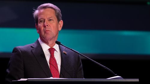 Gov. Brian Kemp, shown at a business breakfast meeting earlier this month in Atlanta,  is further shuffling Georgia's Board of Regents. (Nathan Posner for The Atlanta Journal-Constitution)