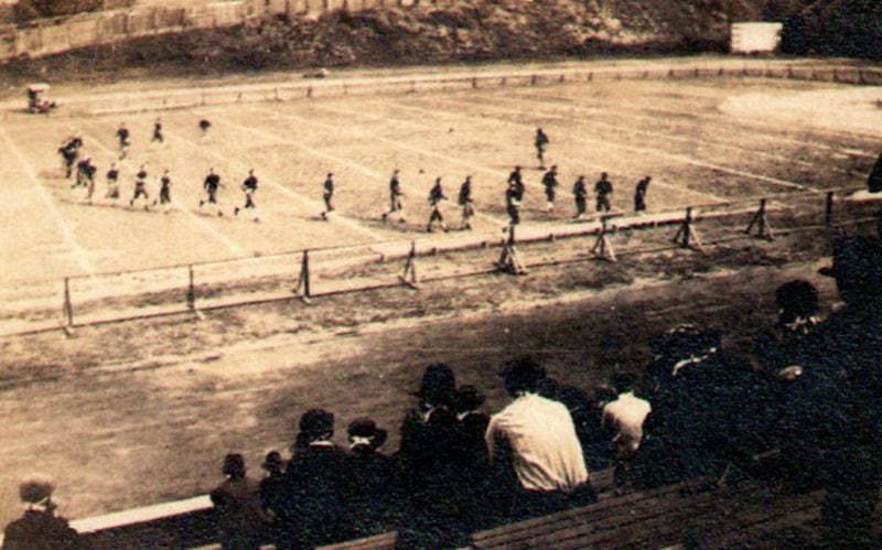 A second photo taken by Thomas Frederick Carter of Grant Field at Georgia Tech. The stands from which the photo was taken still exist and rest beneath the west stands of Bobby Dodd Stadium. (Courtesy Andy McNeil)