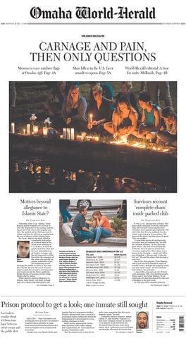 Newspaper front pages reflect Orlando tragedy