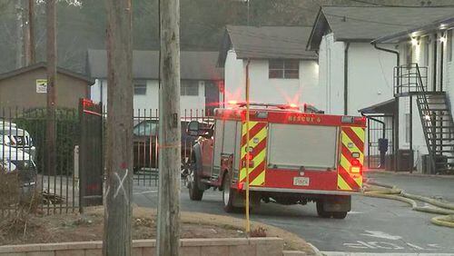 A fire at an East Point apartment complex Wednesday afternoon left a child dead, officials said.
