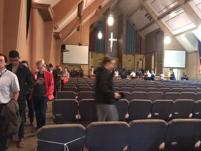 Lines snaked through Metro City Church as nearly 140 residents cast their votes by 8 a.m.